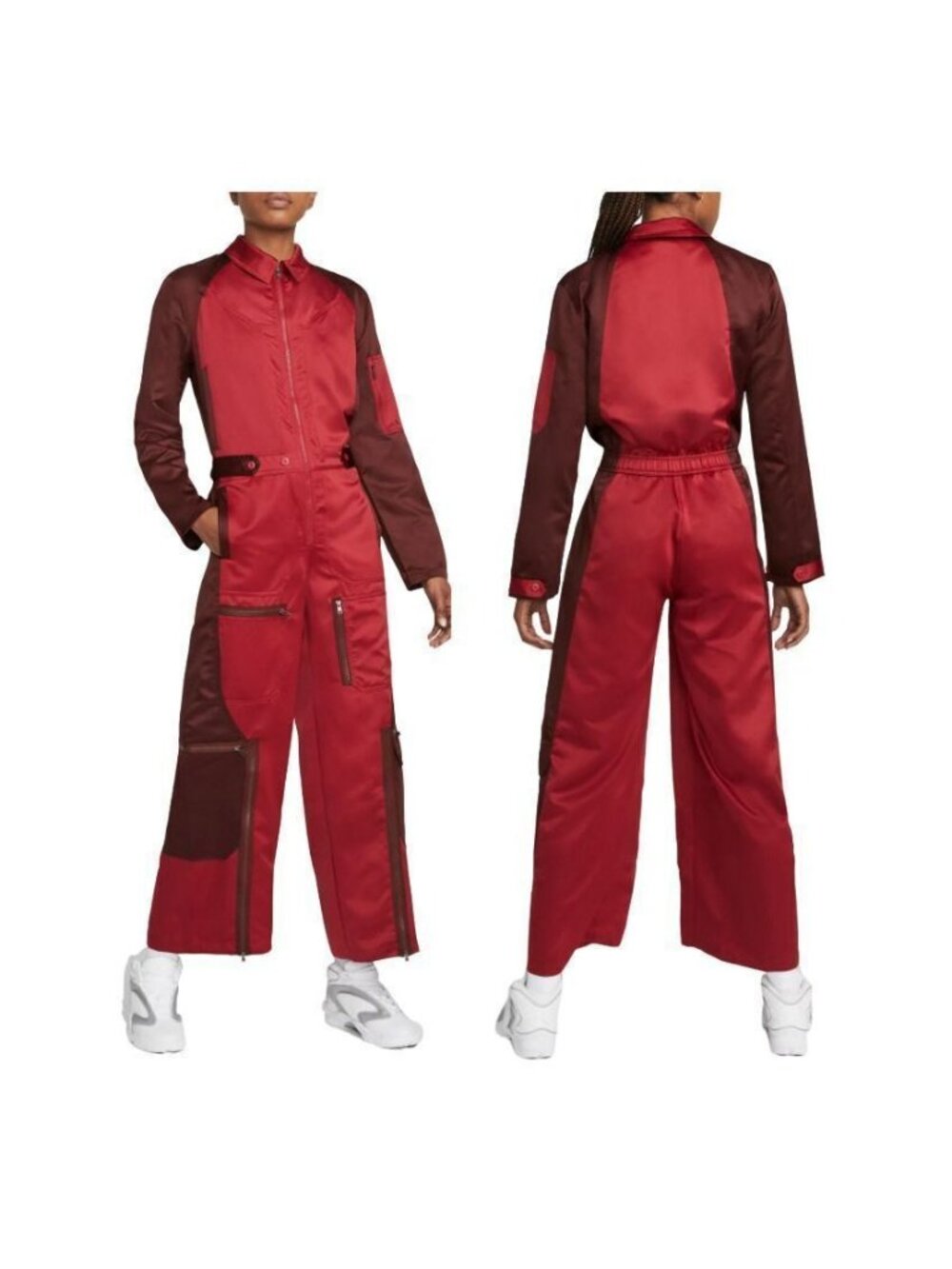 ⭐Nike Womens Jordan 23 Engineered Track Flight Suit Red Sz L $200 DM5288-690 New